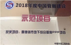 景德鎮(zhèn)市地下綜合管廊榮獲2018年度中國管廊建設示范項目